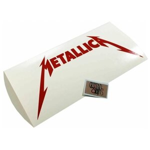 Наклейка виниловая на гитару "Metallica", красная