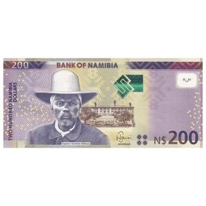 Намибия 200 долларов 2018 г Чалая антилопа UNC