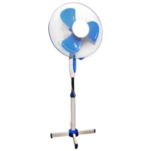 Напольный вентилятор с осевым механизмом помощник в жару, цвет голубой
