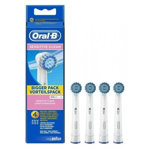 Насадки для электрических зубных щеток Oral-B EBS17-4 Sensitive Clean для бережной чистки, 4 шт.