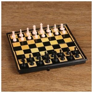 Настольная игра 3 в 1 "Атели"шашки, шахматы, нарды, 19 х 19 см (1 шт.)