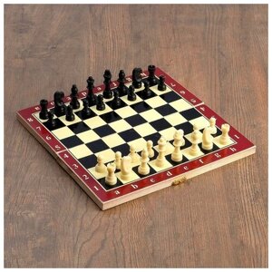 Настольная игра 3 в 1 "Карнал"нарды, шахматы, шашки, фишки дерево, фигуры пластик, 29 х 29 см 2731