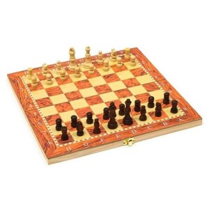 Настольная игра 3 в 1 "Падук"нарды, шахматы, шашки, 34 х 34 см