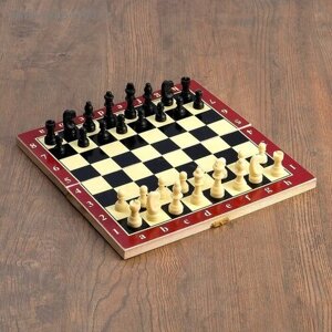 Настольная игра 3в1 "Карнал"нарды, шахматы, шашки, фишки дерево, фигуры пластик, 29 х 29 см