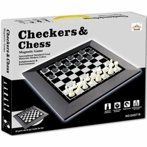 Настольная игра Наша Игрушка 200131722 Шахматы, шашки 39х39см.