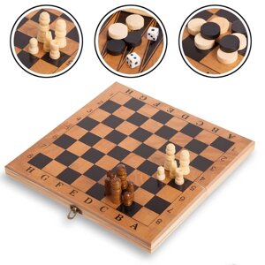 Настольная игра "Шахматы 3 в 1"Шашки | Нарды | Шахматы