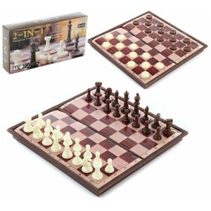 Настольная игра Шахматы и шашки 2 в 1, 24х4х12 VELD CO 107720
