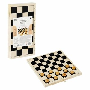 Настольная игра шашки Три совы деревянные, доска 29х29см НИ_46629, 1762565
