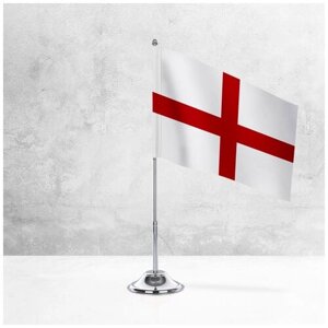 Настольный флаг Англии на металлической подставке под серебро