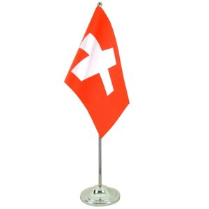 Настольный флажок Швейцарии 15х22 см