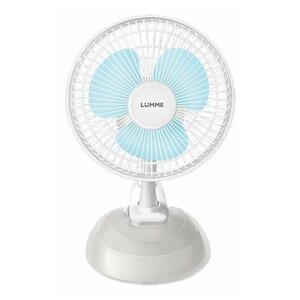 Настольный вентилятор LUMME LU-109, белый/голубой