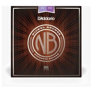 NB1152 Nickel Bronze Комплект струн для акустической гитары, Custom Light, 11-52, D'Addario