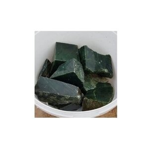 Нефрит колото-пиленый камни для бани сауны средний размер для печей 10 кг