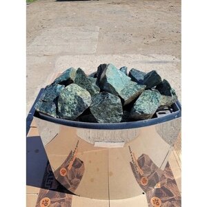 Нефрит колотый камни для бани сауны средний размер для печей в коробке 10 кг