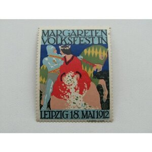 Непочтовая марка. Германия. Лейпциг. Фольклорный фестиваль Маргарет, 1912.