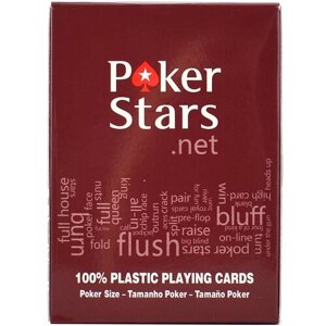Нескучные игры игральные карты Pokerstars 54 шт. красный