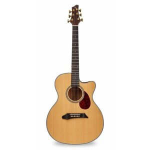 NG GM411SCE NA электроакустическая гитара, цвет натуральный, чехол в комплекте