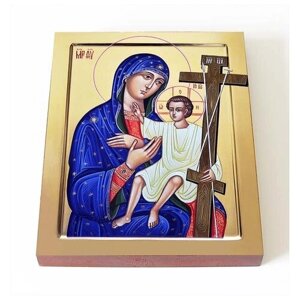 Новоникитская икона Божией Матери, печать на доске 8*10 см