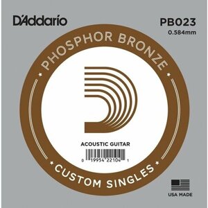 Одиночные струны для акустической гитары D'Addario PB023 Phosphor Bronze 23