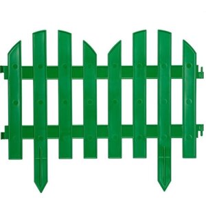 Ограждение садовое пластик `Декоративный №4` 300 см х 28 см зеленое