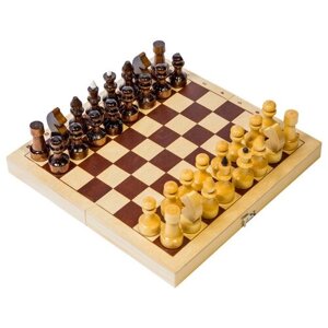 ОРЛОВСКАЯ ЛАДЬЯ Шахматы Походные D-1 коричневый игровая доска в комплекте