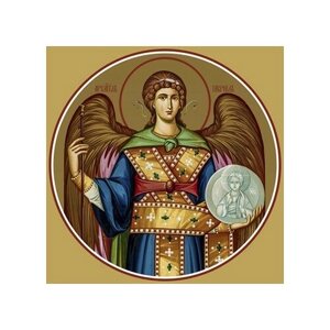 Освященная икона на дереве ручной работы - Гавриил, архангел (на Царские врата), 15x20x3,0 см, арт Ид4541