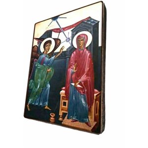 Освященная икона на дереве ручной работы - Господь Чернобыльский Спас, арт И452, 15х20х1,8 см