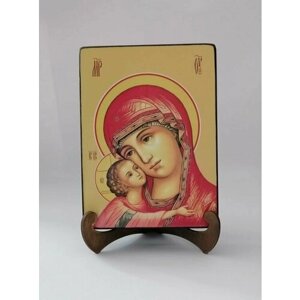 Освященная икона на дереве ручной работы - Игоревская икона божьей матери, 21x28x3 см, арт Ид3484