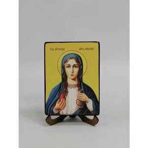 Освященная икона на дереве ручной работы - Мария Магдалина, святая, 18x24x3 см, арт Ид4432