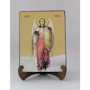 Освященная икона на дереве ручной работы - Михаил, архангел, 15х20х3,0 см, арт И7611