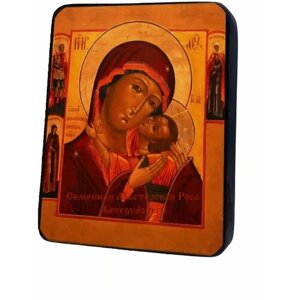 Освященная икона на дереве ручной работы - Пресвятая Богородица Днепрская, арт И561 / 15х20х3,0 см