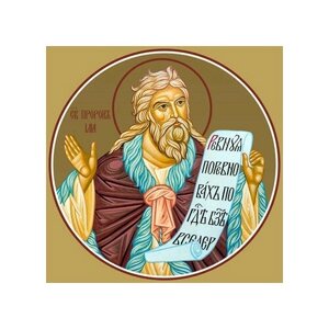 Освященная икона на дереве ручной работы - Пророк Илья (на Царские врата), 15x20x3,0 см, арт Ид4615