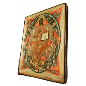 Освященная икона на дереве ручной работы - Спас Нерукотворный, арт И388, 15х20х1,8 см