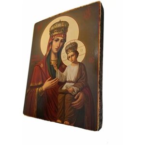 Освященная икона на дереве ручной работы - Святая Фотиния Кипрская, арт И199, 15х20х1,8 см