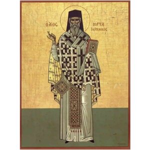 Освященная икона на дереве ручной работы - Святой Марк Ефесский, 15х20х3,0 см, арт А6077
