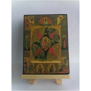 Освященная икона на дереве ручной работы - Святой равноапостольный Аверкий Епископ Иерапольский, арт И663, 15х20х1,8 см
