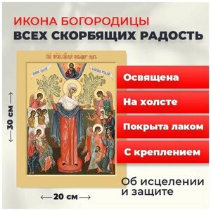 Освященная икона на холсте "Богородица Всех Скорбящих Радость", 20*30 см