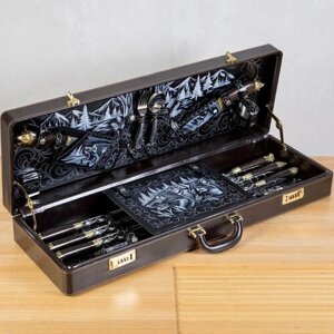 OUSTER BOX PREMIUM7" набор шампуров подарочный с литыми ручками "Звери