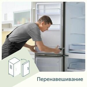 Перенавешивание дверей холодильника с электронным управлением