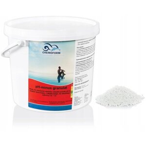 PH - Минус гранулированный, CHEMOFORM, 5 кг, Средство для понижения уровня pH в бассейне