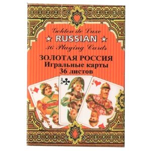 Piatnik игральные карты Золотая Россия 36 шт. белый/красный 1 шт.