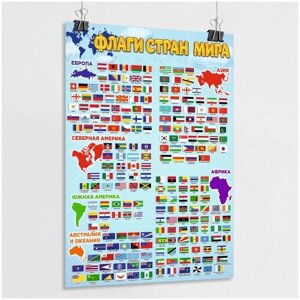 Плакат "Флаги стран мира"формат А-0 (84x119 см.)