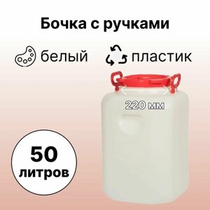 Пластиковая квадратная бочка 50 л с двойной крышкой. Бочка изготовлена из пищевой пластмассы и подходит для перевозки и хранения воды