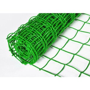 Пластиковая садовая решетка Ф-90 в рулоне 1х10 м, ячейка 90х100 мм, 250 г/м2, зеленая
