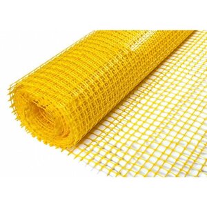 Пластиковая садовая решетка ЗР-15 в рулоне 1х20 м, ячейка 20х20 мм, 140 г/м2, желтая