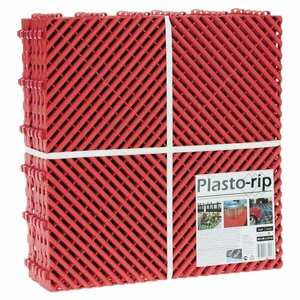 Пластиковая уличная модульная плитка Plasto Rip, красный