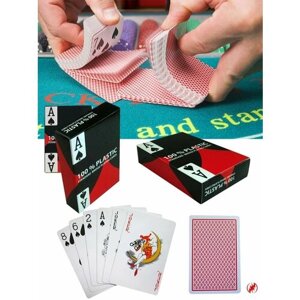 Пластиковые игральные карты 54 шт, для покера, 100% пластиковые