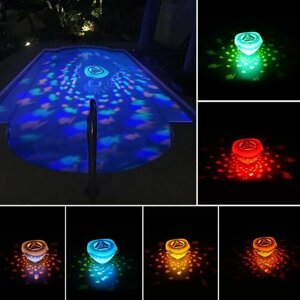 Плавающий светодиодный светильник AKENORI подсветка в виде рыбок для бассейна, ванны и аквариума
