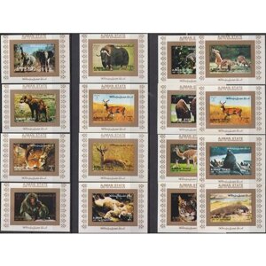 Почтовые марки ОАЭ 1973г. Млекопитающие - люкс блоки" Фауна MNH