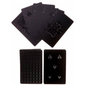 Подарки Игральные карты "Чёрная абстракция" из пластика (пластик, 54 карты)